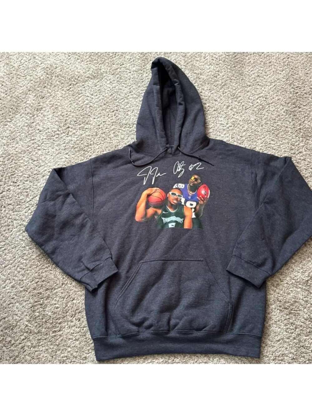 Gildan Anthony Edwards Justin Jefferson Hoodie Minnesota Vikings Timberwolves